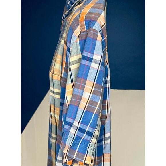 St. John’s Bay Men’s Large Plaid Cotton Shirt Classic Fit Short Sleeve Summer - Picture 6 of 11